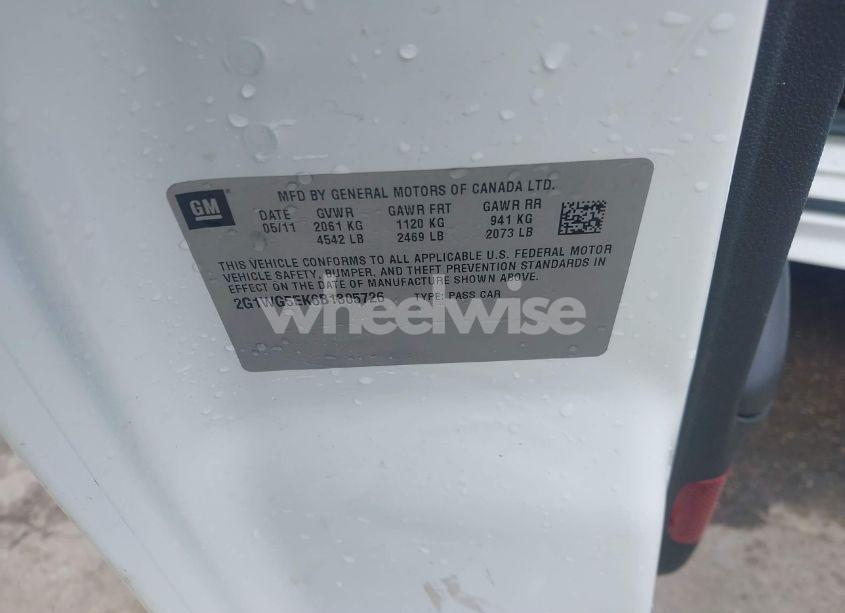 Photo 9 of 2011 Chevrolet Impala LT (VIN 2G1WG5EK6B1305726)