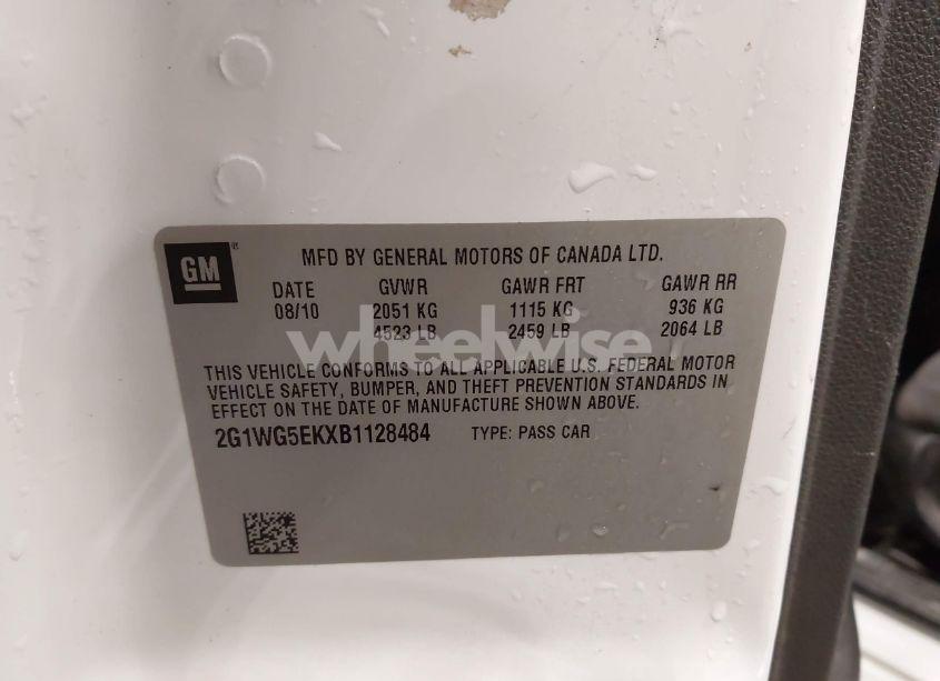 Photo 9 of 2011 Chevrolet Impala LT (VIN 2G1WG5EKXB1128484)