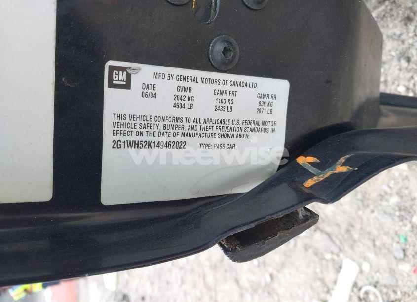 Photo 9 of 2004 Chevrolet Impala LS (VIN 2G1WH52K149462022)