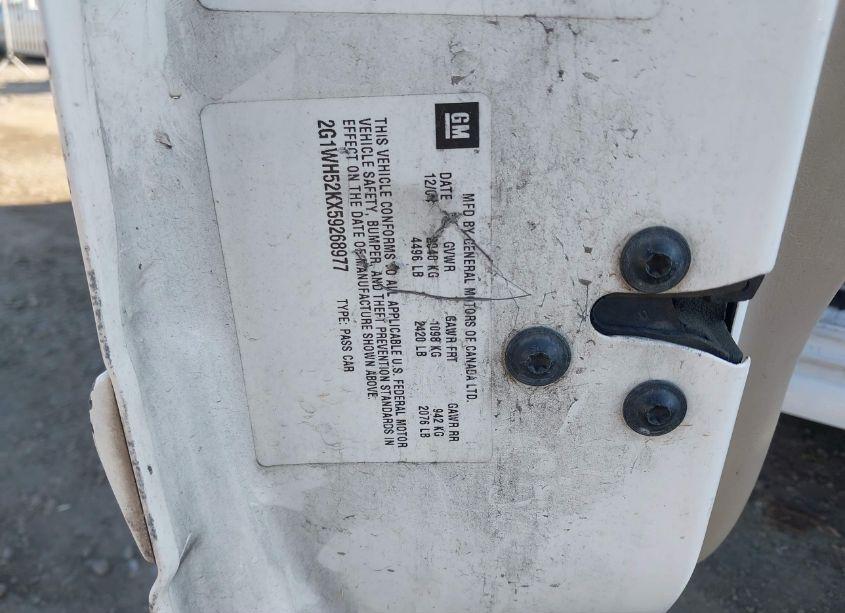 Photo 9 of 2005 Chevrolet Impala LS (VIN 2G1WH52KX59268977)