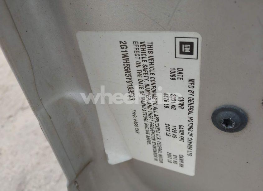 Photo 9 of 2000 Chevrolet Impala LS (VIN 2G1WH55K5Y9199535)