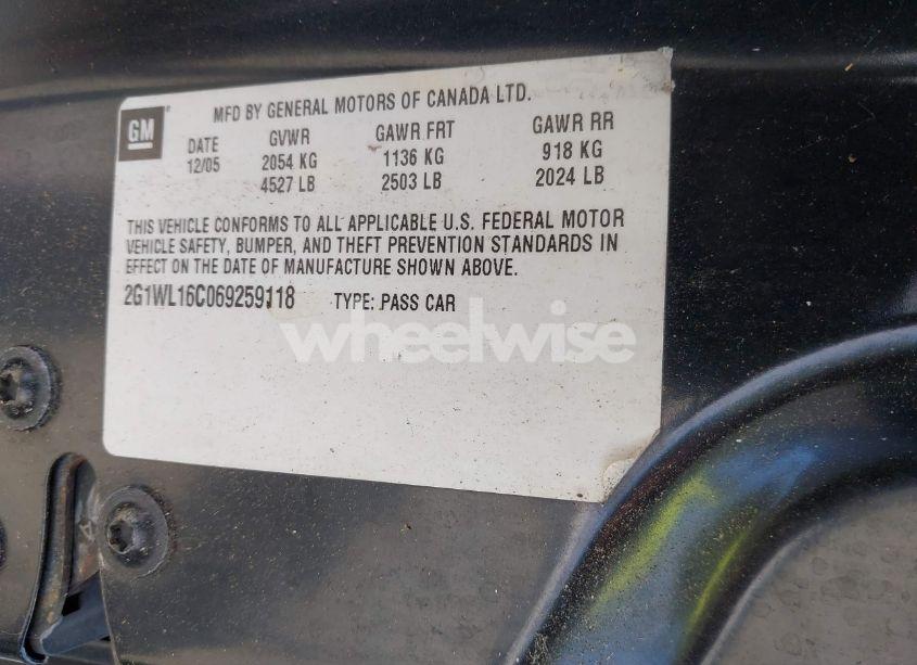 Photo 9 of 2006 Chevrolet Monte CARLO SS (VIN 2G1WL16C069259118)