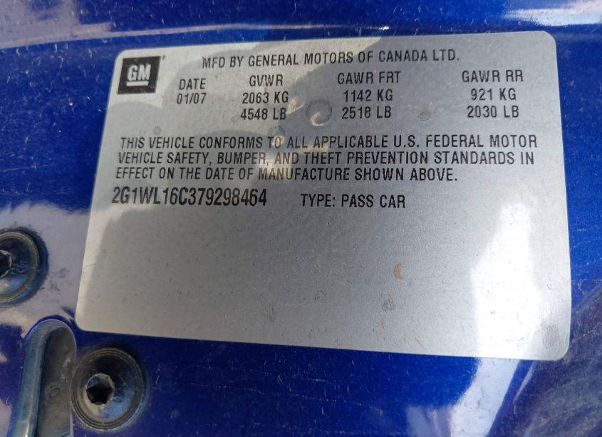 Photo 9 of 2007 Chevrolet Monte CARLO SS (VIN 2G1WL16C379298464)