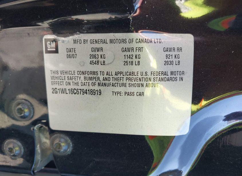 Photo 9 of 2007 Chevrolet Monte CARLO SS (VIN 2G1WL16C679418919)