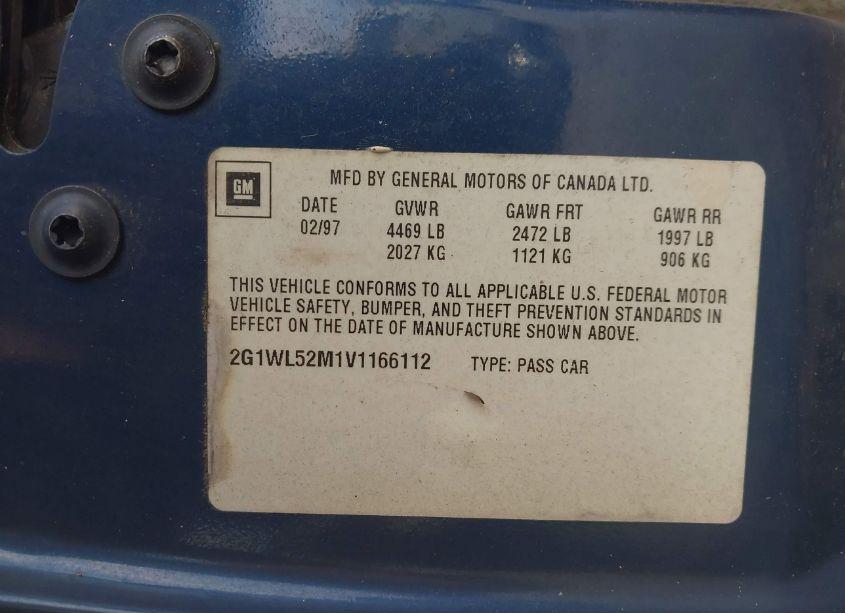 Photo 9 of 1997 Chevrolet Lumina TAXI (VIN 2G1WL52M1V1166112)