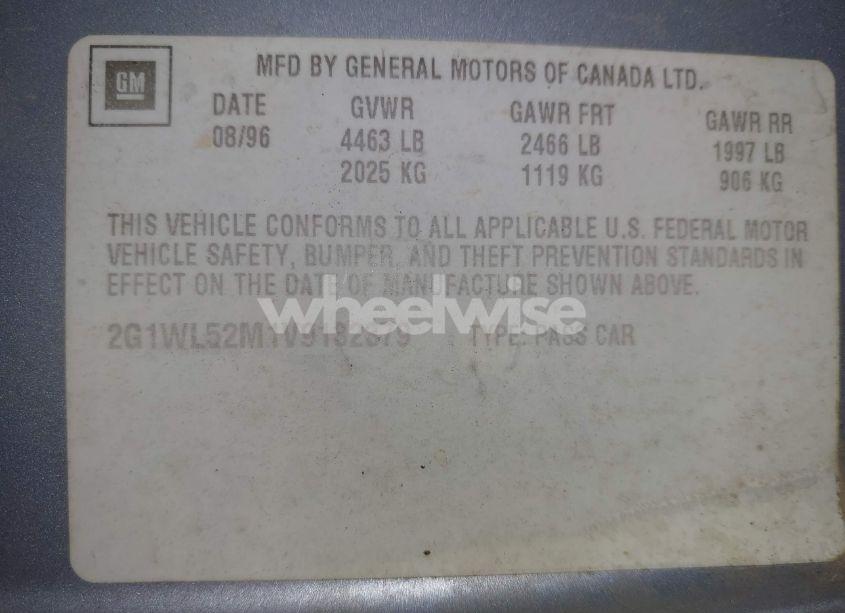 Photo 9 of 1997 Chevrolet Lumina TAXI (VIN 2G1WL52M1V9132379)