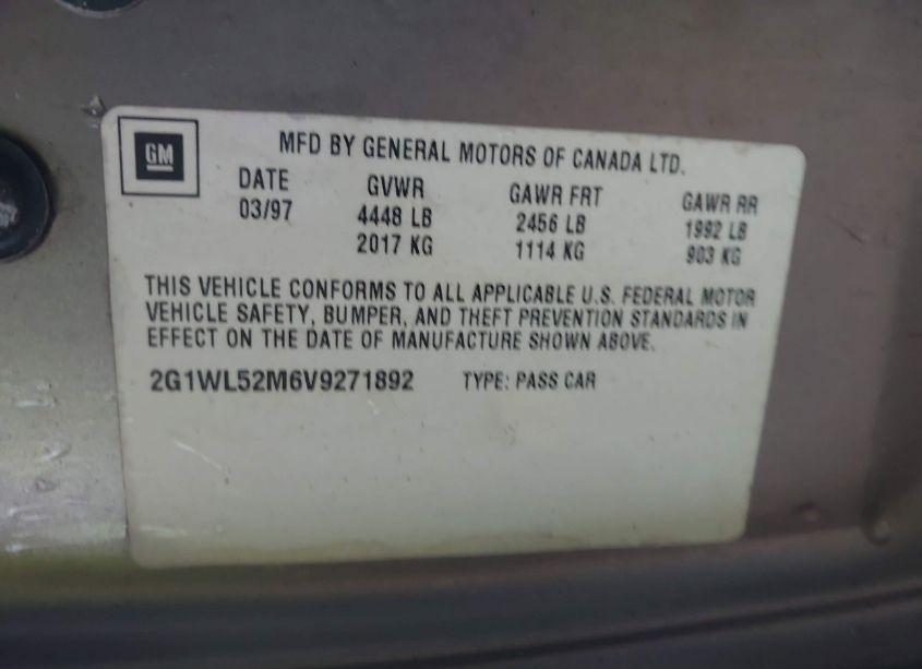 Photo 9 of 1997 Chevrolet Lumina TAXI (VIN 2G1WL52M6V9271892)