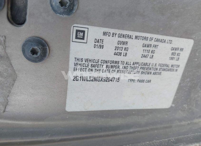 Photo 9 of 1999 Chevrolet Lumina (VIN 2G1WL52M8X9204715)