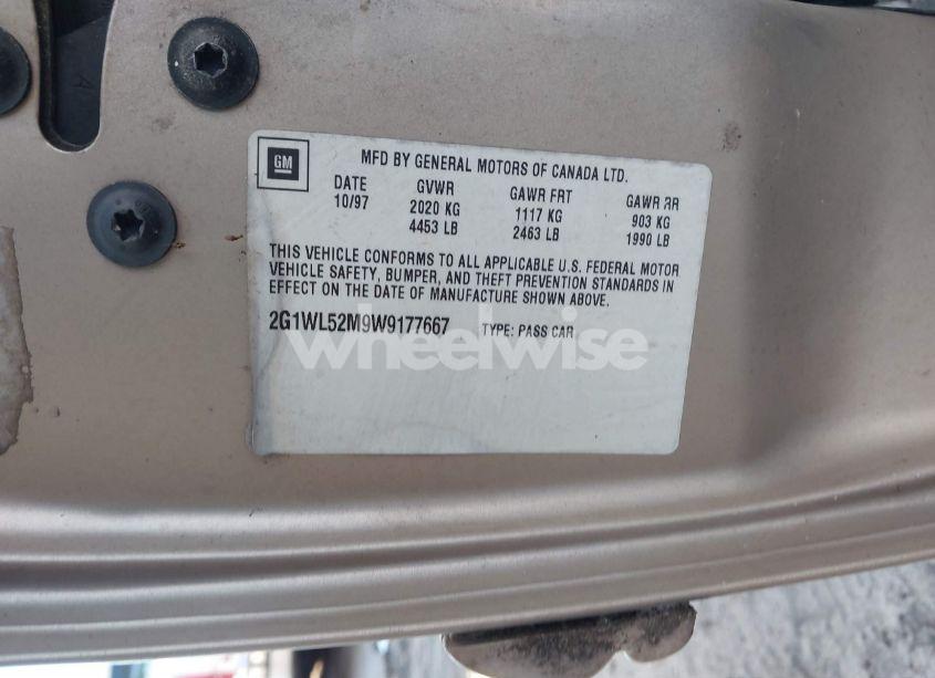 Photo 9 of 1998 Chevrolet Lumina LS (VIN 2G1WL52M9W9177667)