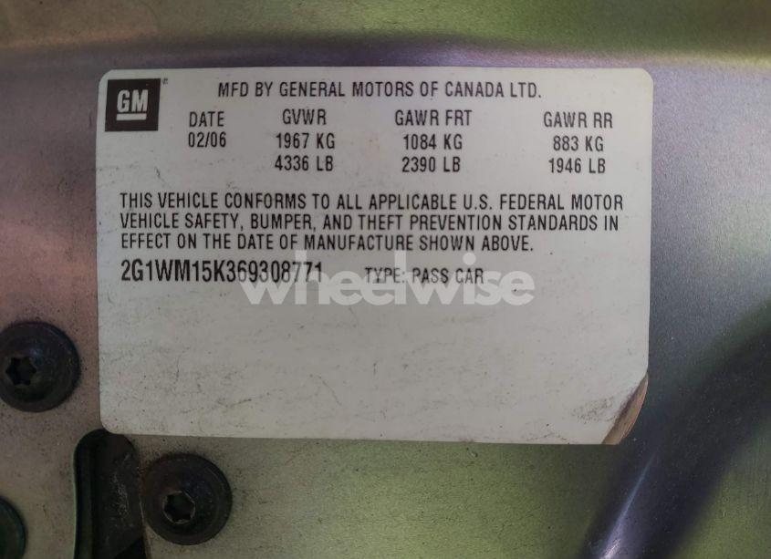 Photo 9 of 2006 Chevrolet Monte CARLO LT (VIN 2G1WM15K369308771)