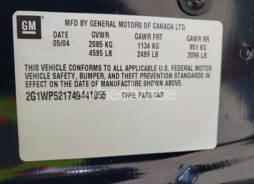 Photo 9 of 2004 Chevrolet Impala SS SUPERCHARGED (VIN 2G1WP521749441055)