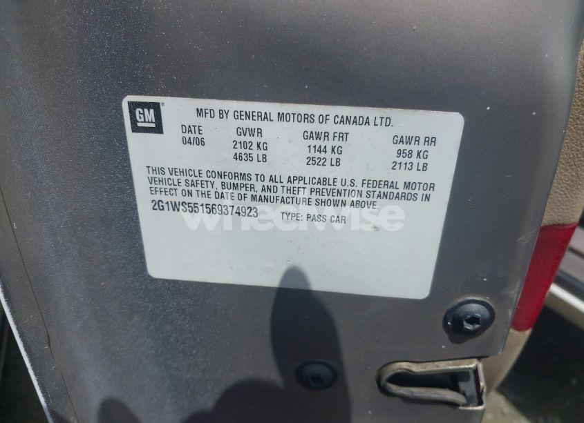 Photo 9 of 2006 Chevrolet Impala POLICE (VIN 2G1WS551569374923)