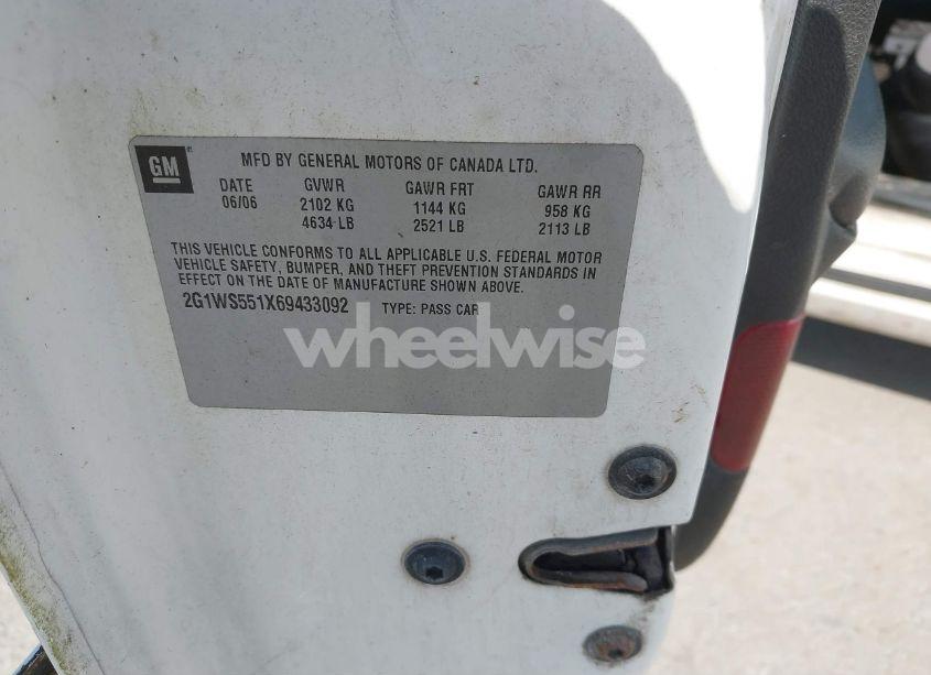 Photo 9 of 2006 Chevrolet Impala POLICE (VIN 2G1WS551X69433092)