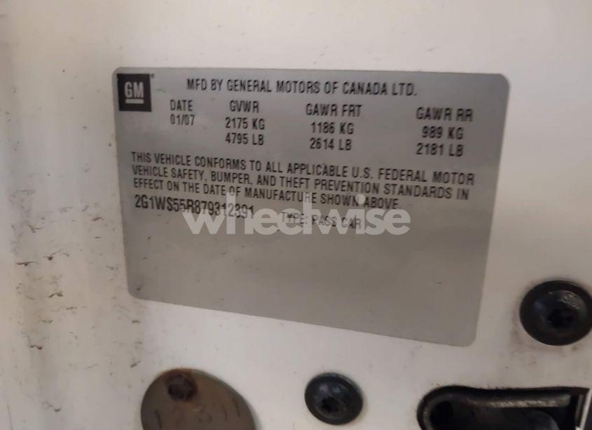 Photo 9 of 2007 Chevrolet Impala POLICE (VIN 2G1WS55R879312391)