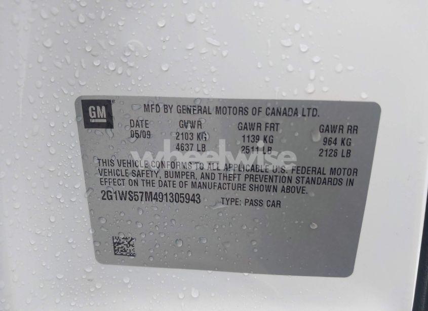 Photo 9 of 2009 Chevrolet Impala POLICE (VIN 2G1WS57M491305943)