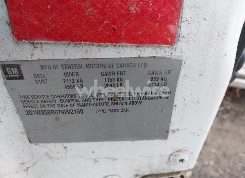 Photo 9 of 2007 Chevrolet Impala POLICE (VIN 2G1WS58R079292150)