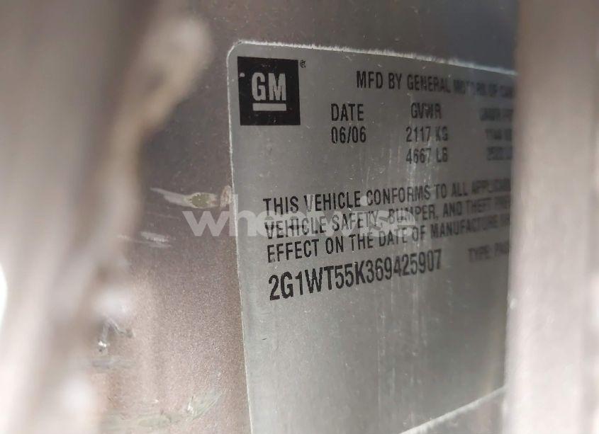 Photo 9 of 2006 Chevrolet Impala LT (VIN 2G1WT55K369425907)