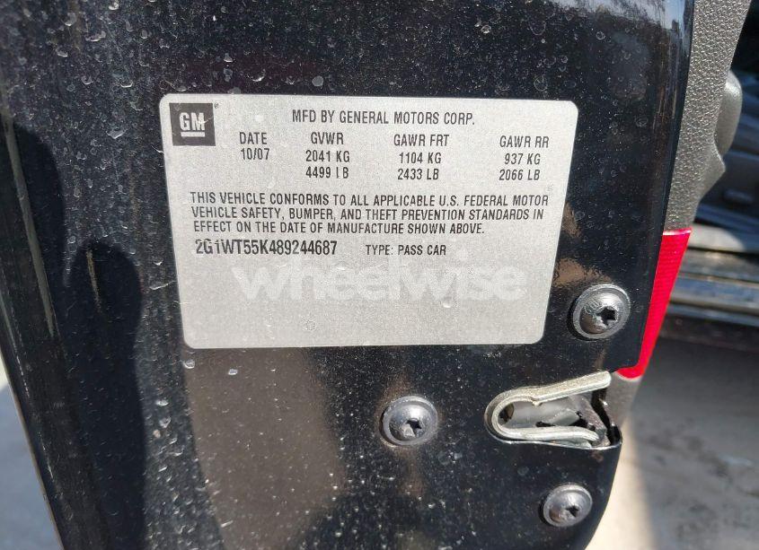 Photo 9 of 2008 Chevrolet Impala LT (VIN 2G1WT55K489244687)