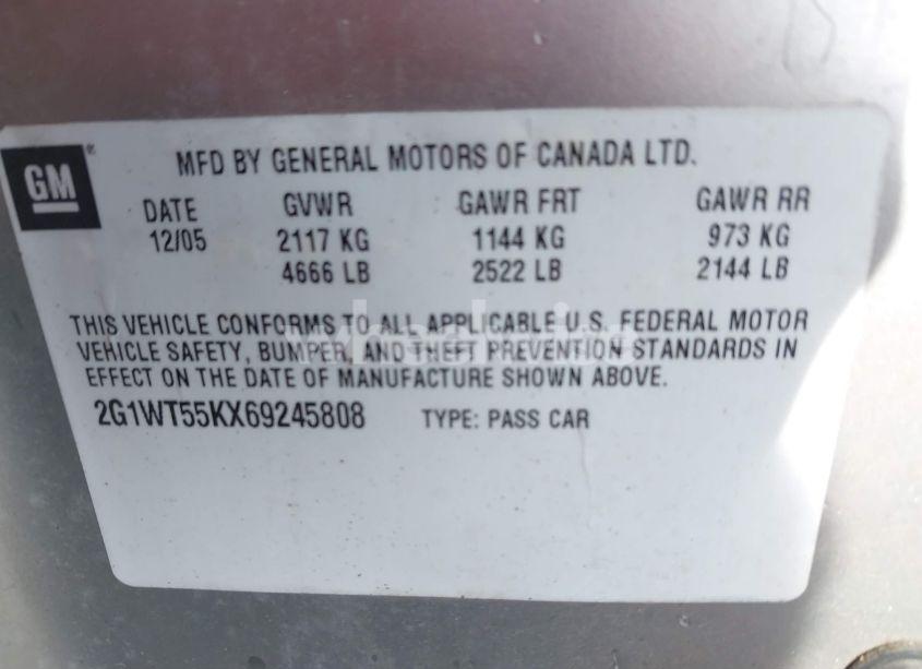 Photo 9 of 2006 Chevrolet Impala LT (VIN 2G1WT55KX69245808)