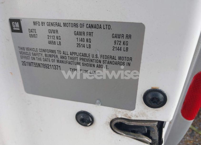 Photo 9 of 2008 Chevrolet Impala LT (VIN 2G1WT55N789211371)