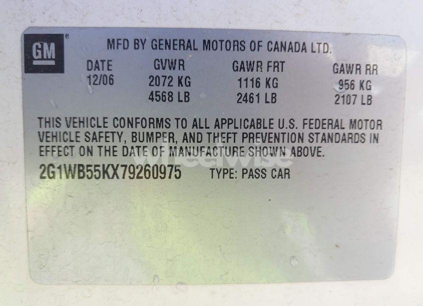 Photo 9 of 2008 Chevrolet Impala LT (VIN 2G1WT55N889130833)