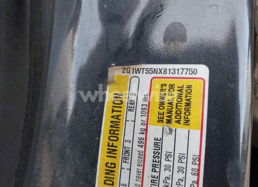 Photo 9 of 2008 Chevrolet Impala LT (VIN 2G1WT55NX81317750)