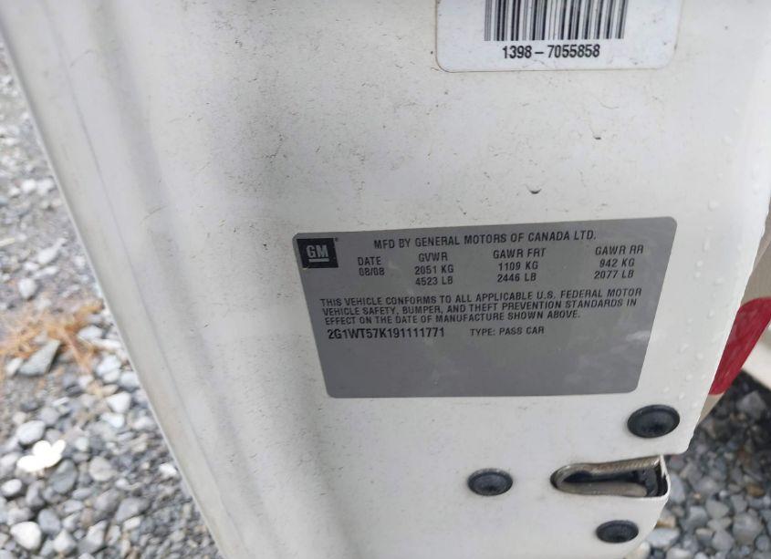 Photo 9 of 2009 Chevrolet Impala LT (VIN 2G1WT57K191111771)