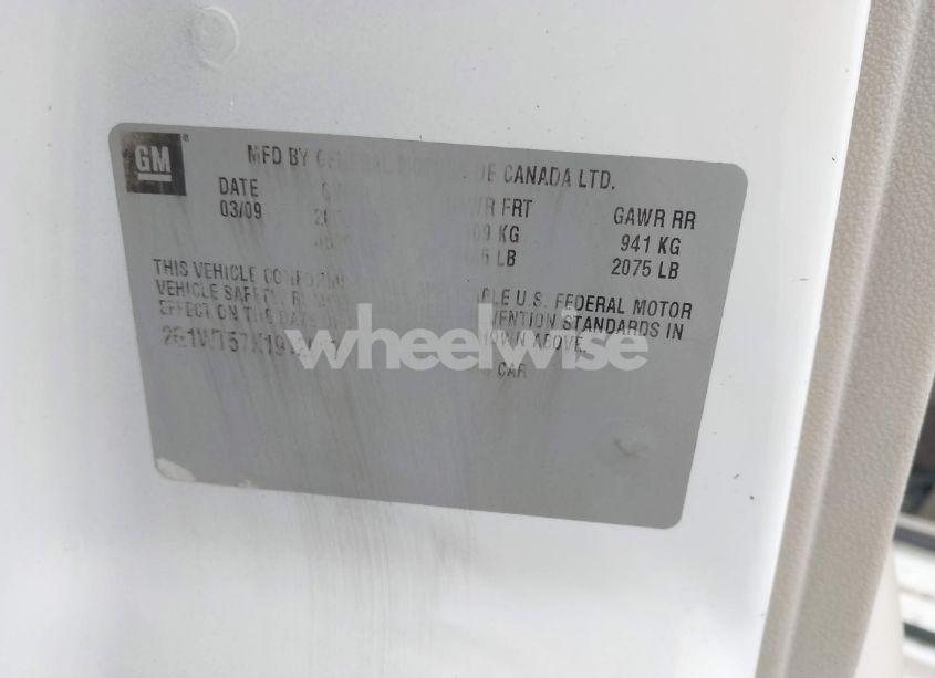 Photo 9 of 2009 Chevrolet Impala LT (VIN 2G1WT57K191291737)