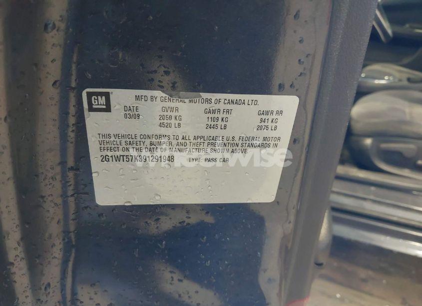 Photo 9 of 2009 Chevrolet Impala 1LT (VIN 2G1WT57K391291948)