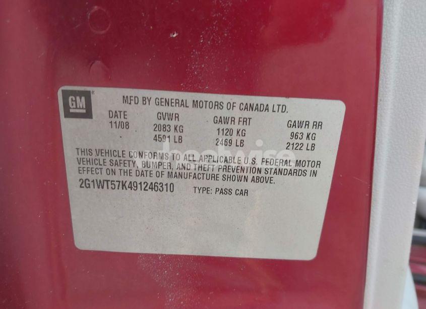 Photo 9 of 2009 Chevrolet Impala LT (VIN 2G1WT57K491246310)