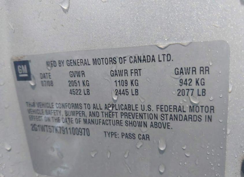 Photo 9 of 2009 Chevrolet Impala LT (VIN 2G1WT57K791100970)