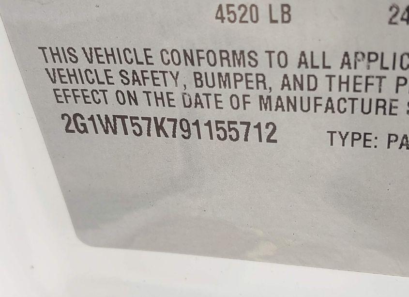 Photo 9 of 2009 Chevrolet Impala LT (VIN 2G1WT57K791155712)