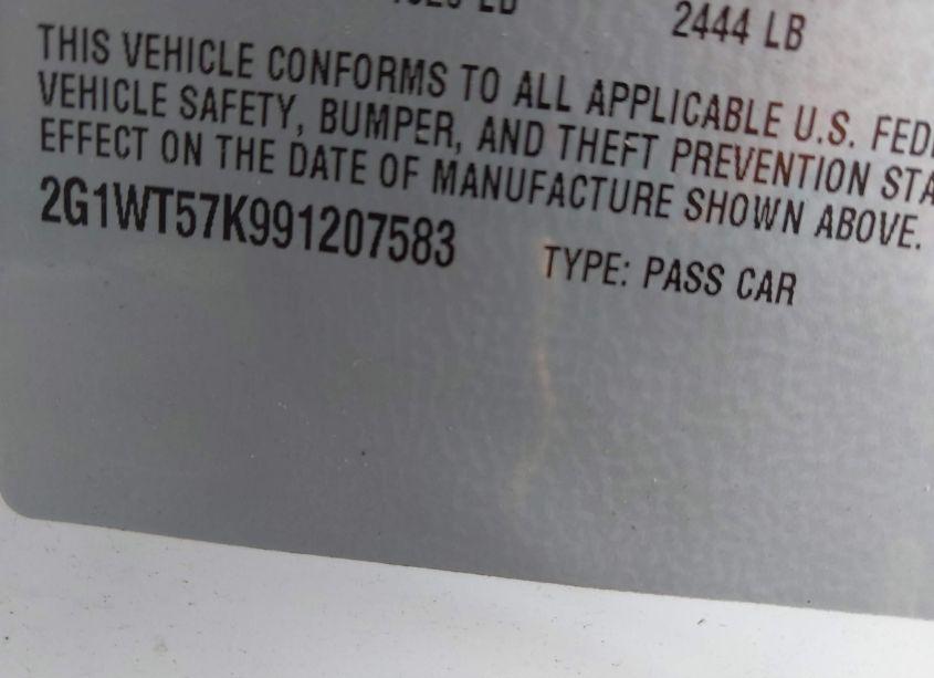 Photo 9 of 2009 Chevrolet Impala LT (VIN 2G1WT57K991207583)