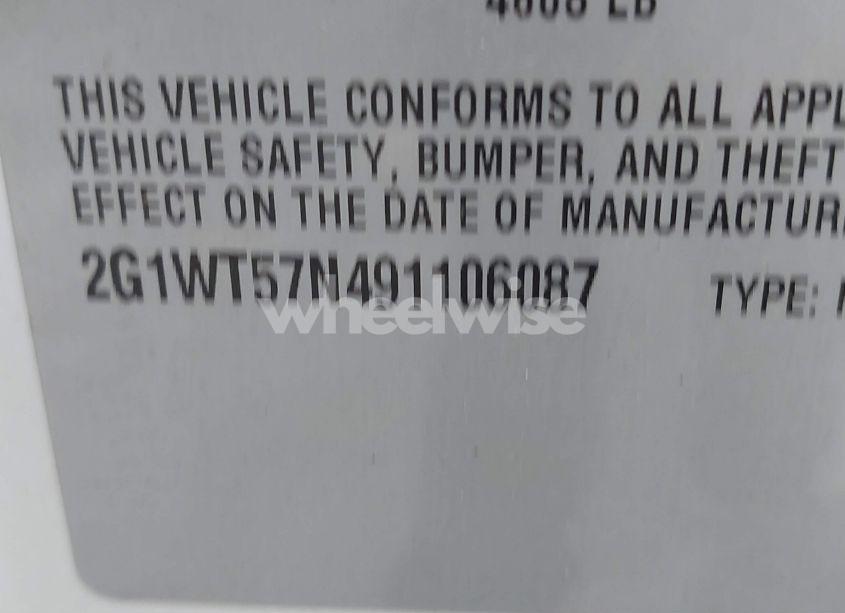 Photo 9 of 2009 Chevrolet Impala LT (VIN 2G1WT57N491106087)