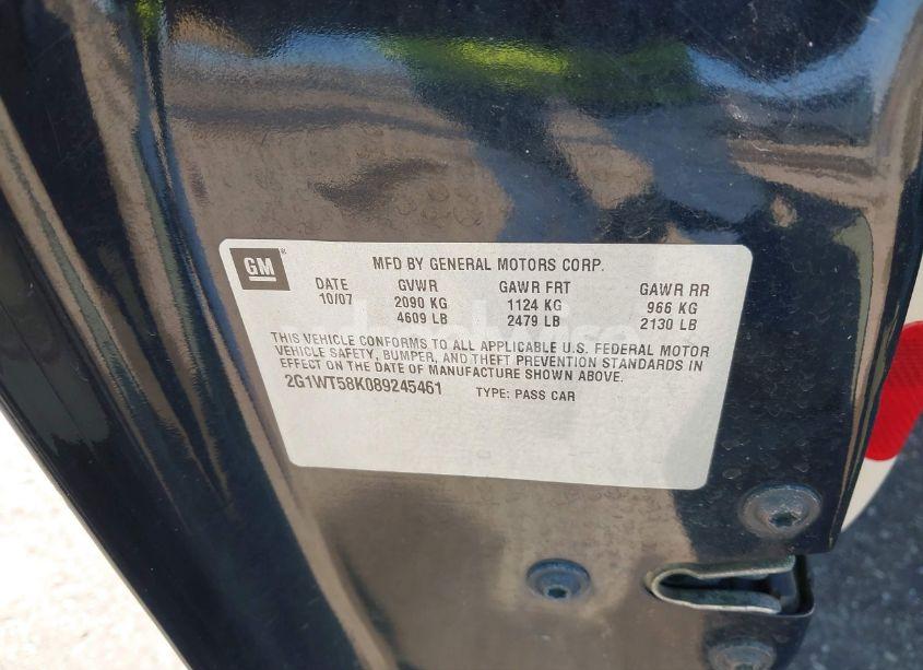 Photo 9 of 2008 Chevrolet Impala LT (VIN 2G1WT58K089245461)