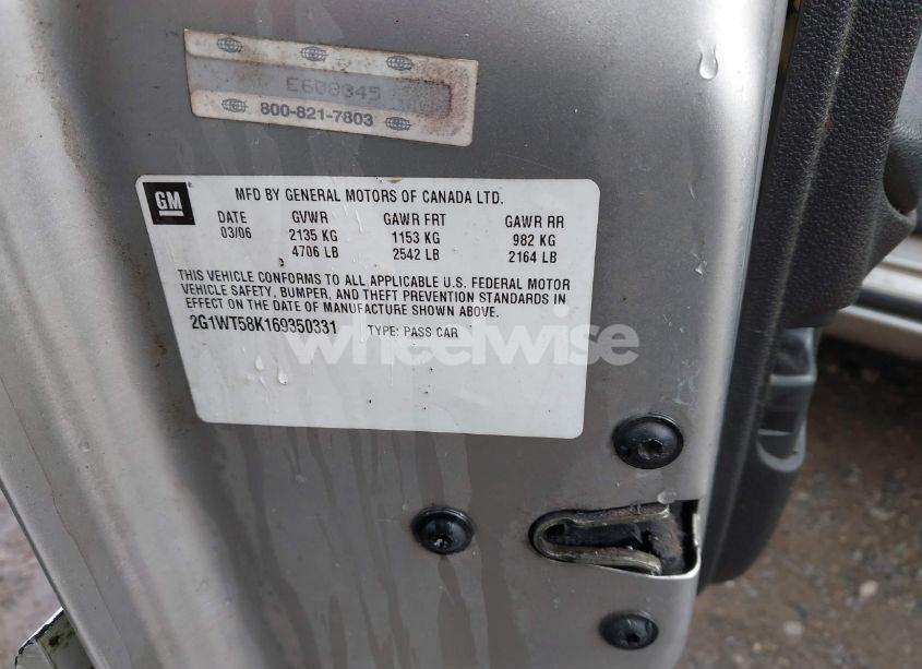 Photo 9 of 2006 Chevrolet Impala LT (VIN 2G1WT58K169350331)