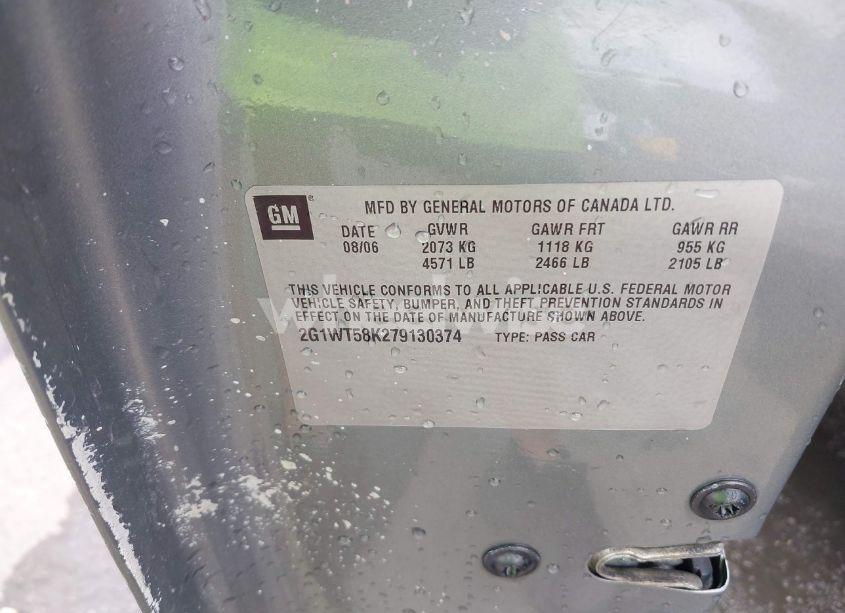 Photo 9 of 2007 Chevrolet Impala LT (VIN 2G1WT58K279130374)