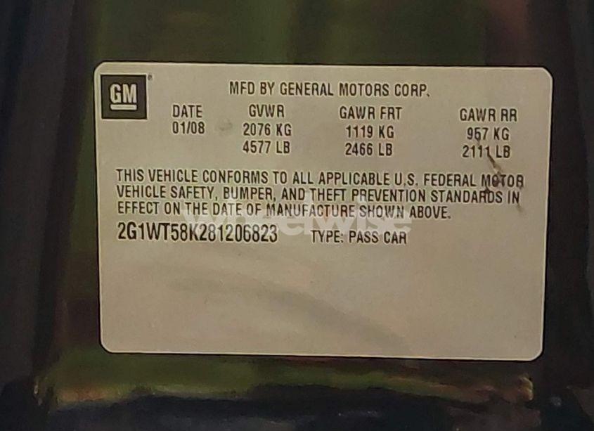 Photo 9 of 2008 Chevrolet Impala LT (VIN 2G1WT58K281206823)