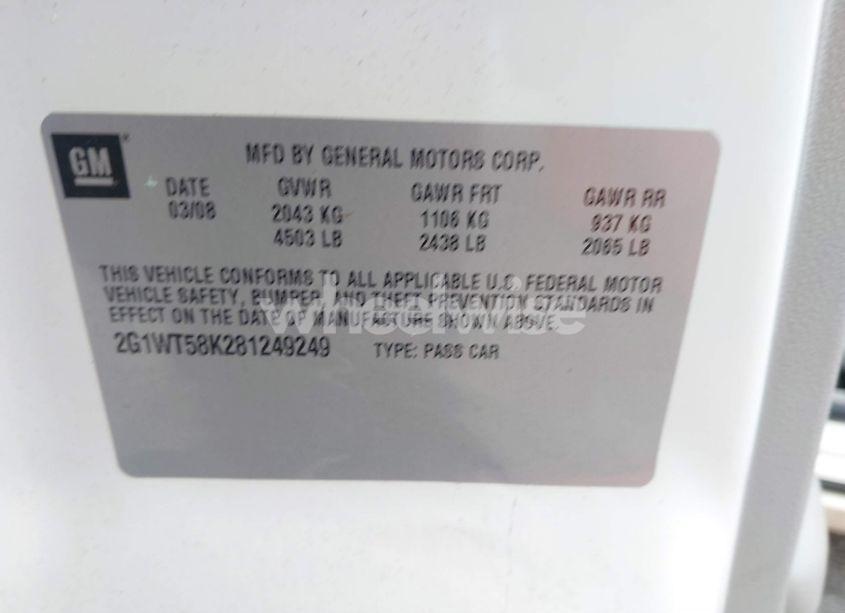 Photo 9 of 2008 Chevrolet Impala LT (VIN 2G1WT58K281249249)