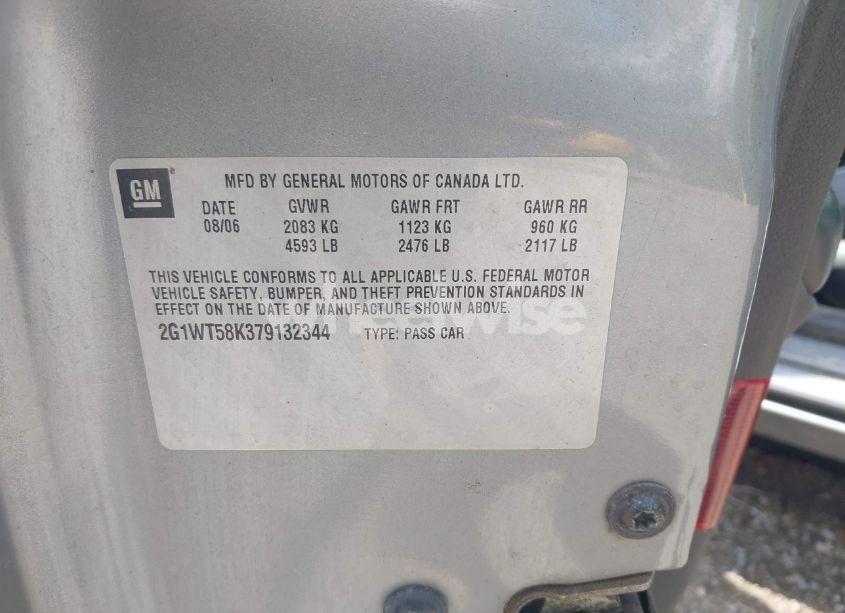 Photo 9 of 2007 Chevrolet Impala LT (VIN 2G1WT58K379132344)