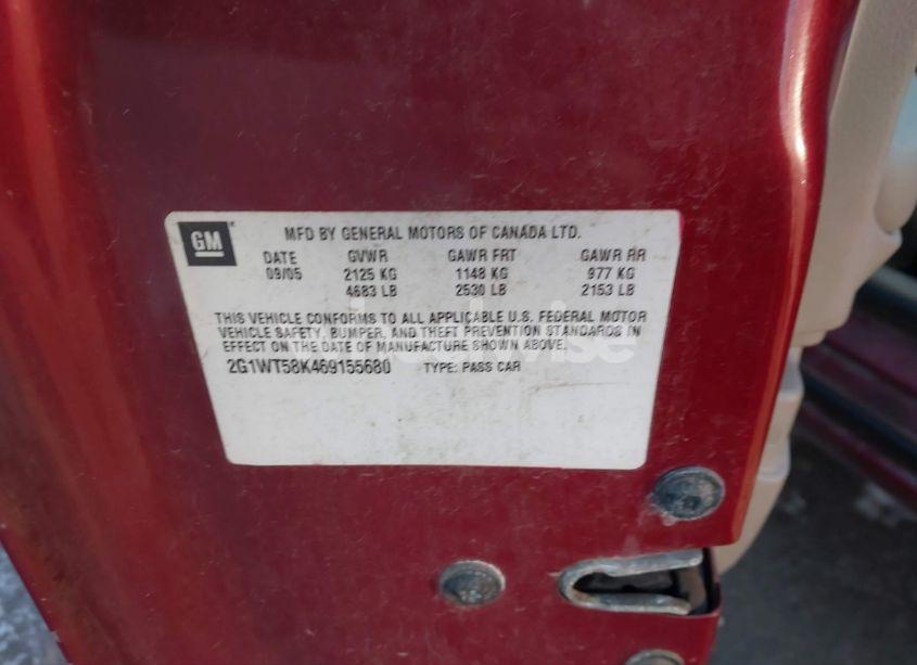 Photo 9 of 2006 Chevrolet Impala LT (VIN 2G1WT58K469155680)