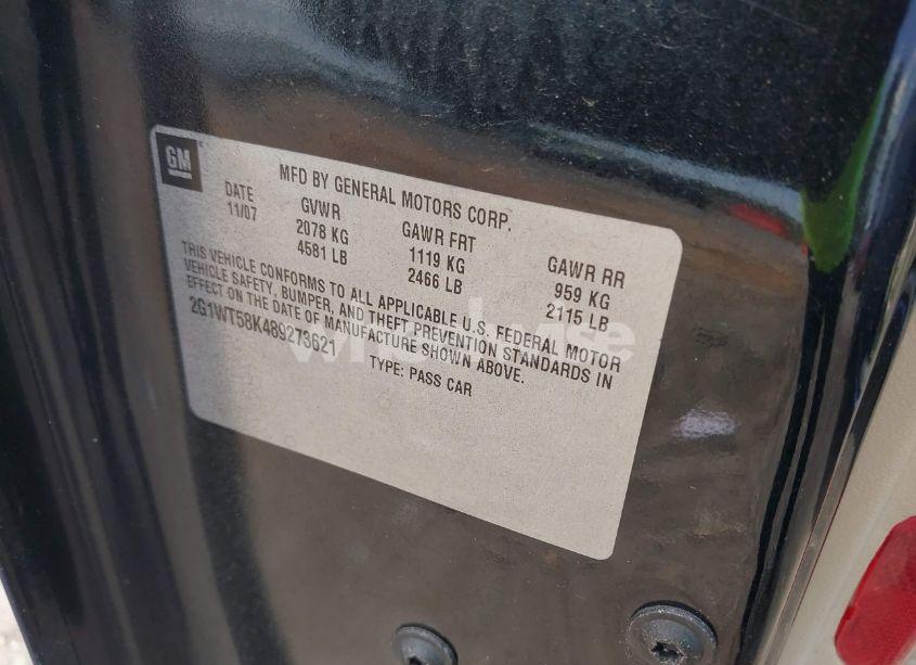 Photo 9 of 2008 Chevrolet Impala LT (VIN 2G1WT58K489273621)