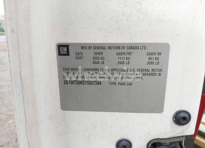 Photo 9 of 2007 Chevrolet Impala LT (VIN 2G1WT58K579367344)