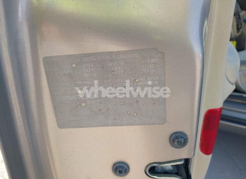 Photo 9 of 2007 Chevrolet Impala LT (VIN 2G1WT58K779139684)