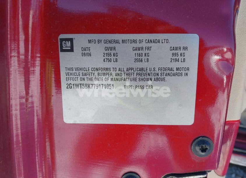 Photo 9 of 2007 Chevrolet Impala LT (VIN 2G1WT58K779171051)