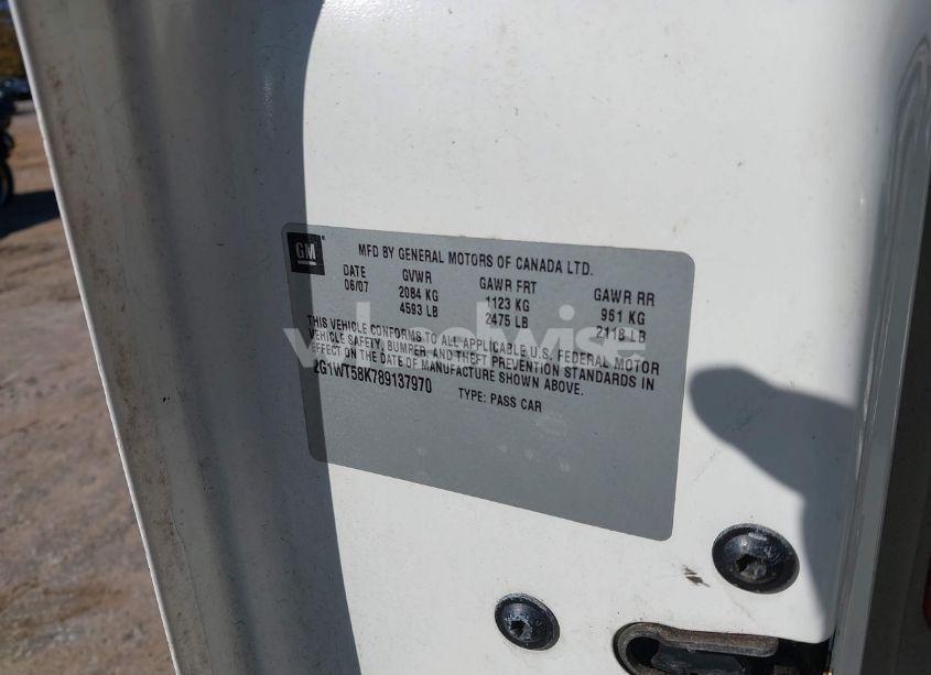 Photo 9 of 2008 Chevrolet Impala LT (VIN 2G1WT58K789137970)