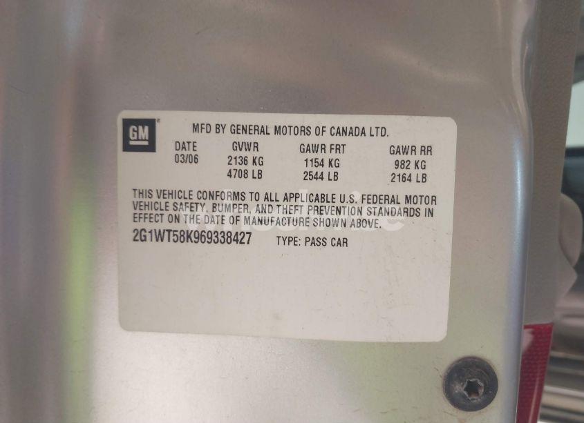 Photo 9 of 2006 Chevrolet Impala LT (VIN 2G1WT58K969338427)