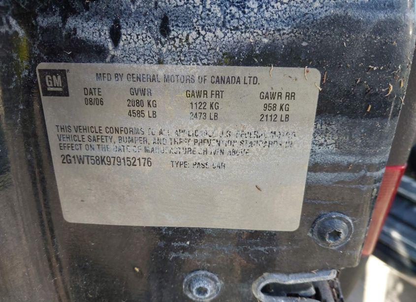 Photo 9 of 2007 Chevrolet Impala LT (VIN 2G1WT58K979152176)