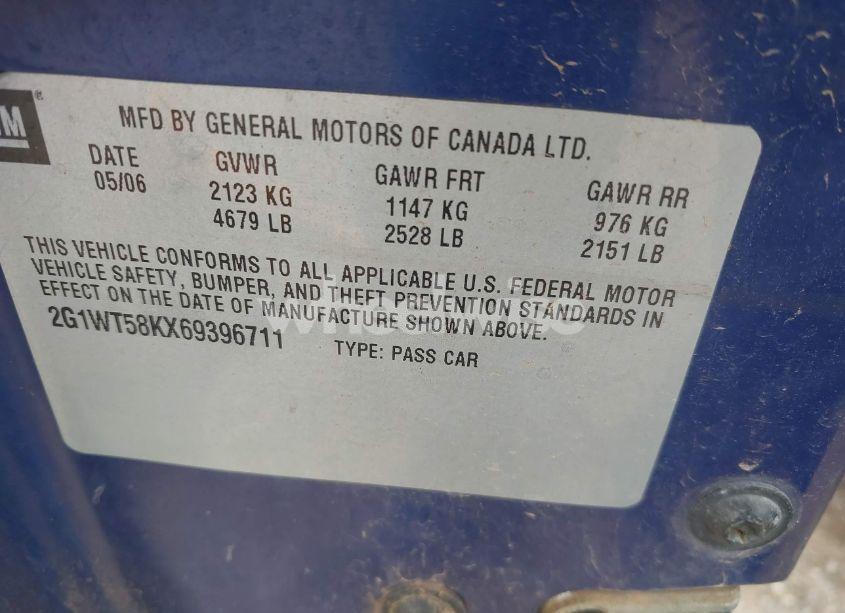 Photo 9 of 2006 Chevrolet Impala LT (VIN 2G1WT58KX69396711)