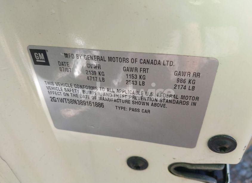 Photo 9 of 2008 Chevrolet Impala LT (VIN 2G1WT58N389161886)